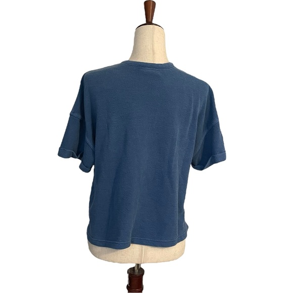 Universal Thread Women’s Short Sleeve French Terry Henley Top, Blue Size Small - Picture 5 of 10